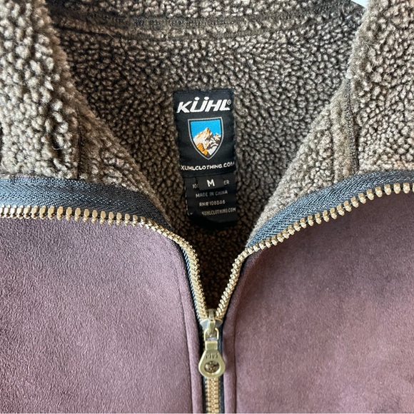 Kuhl Micro Shearling Long Sleeve Suede Jacket - Picture 6 of 10